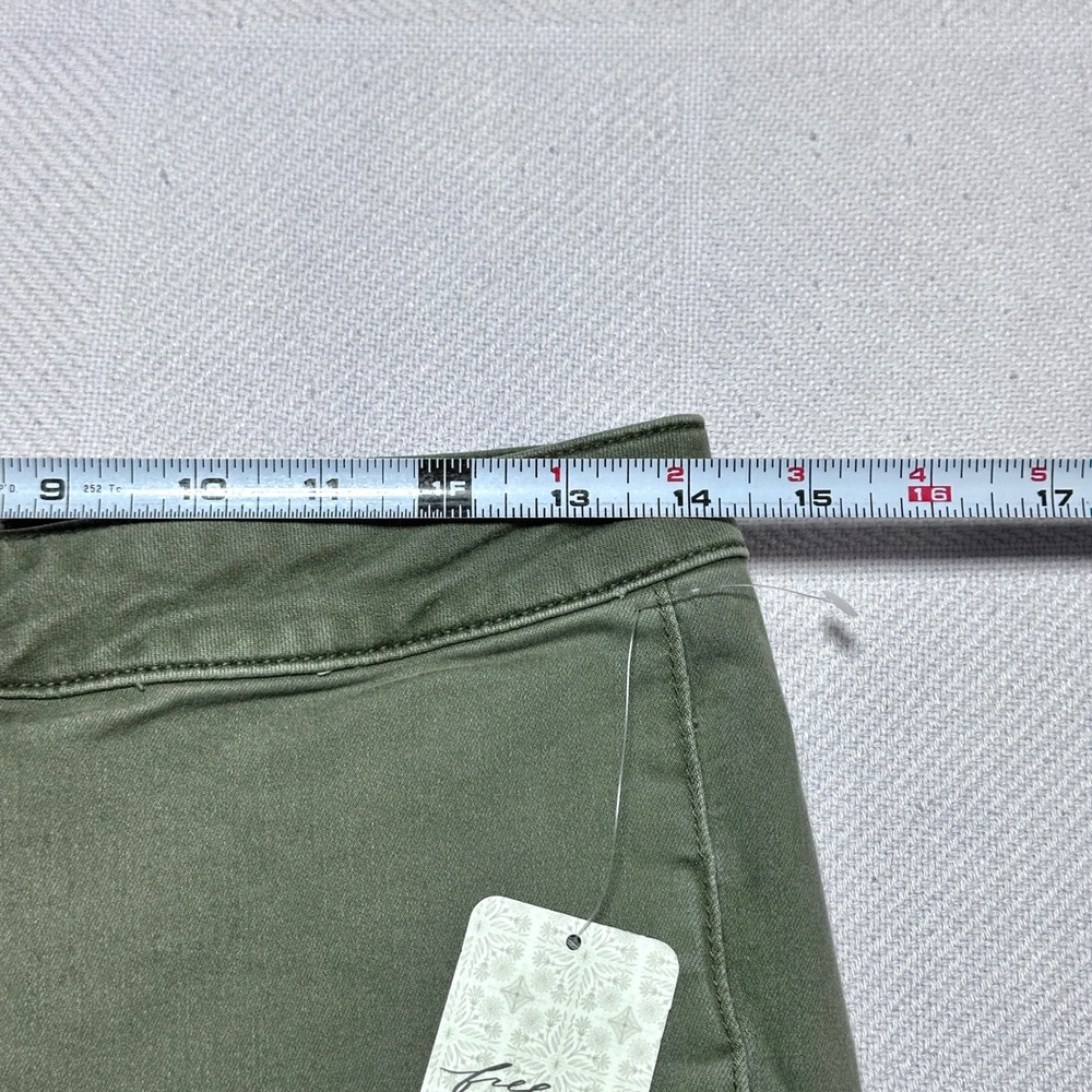 NEW Free People Just Float On Flare Jeans Womens 31 High Rise Stretch Army Green - Picture 9 of 14